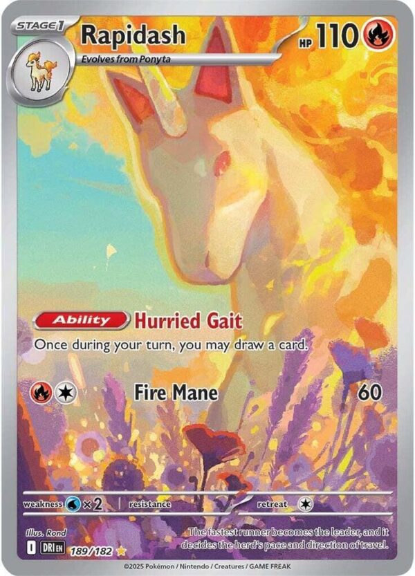 Rapidash 189/182 Holofoil SV10: Destined Rivals Rapidash 189/182 Holofoil SV10: Destined Rivals