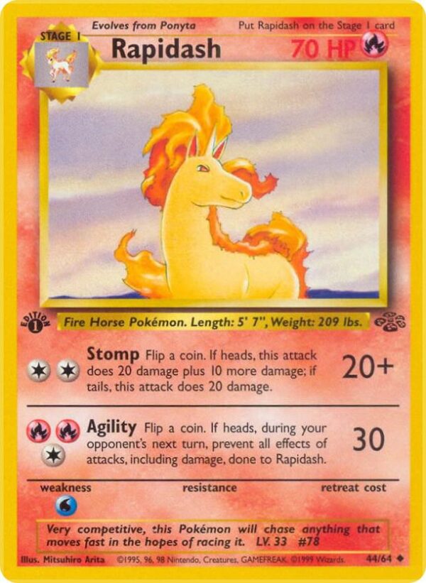 Rapidash 44/64 1st Edition Jungle
