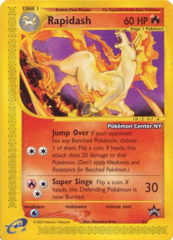 Rapidash [Pokemon Center NY] 51/53 Normal WoTC Promo