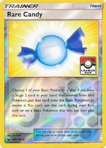 Rare Candy 142/168 (League Cup) Reverse Holofoil League & Championship Cards