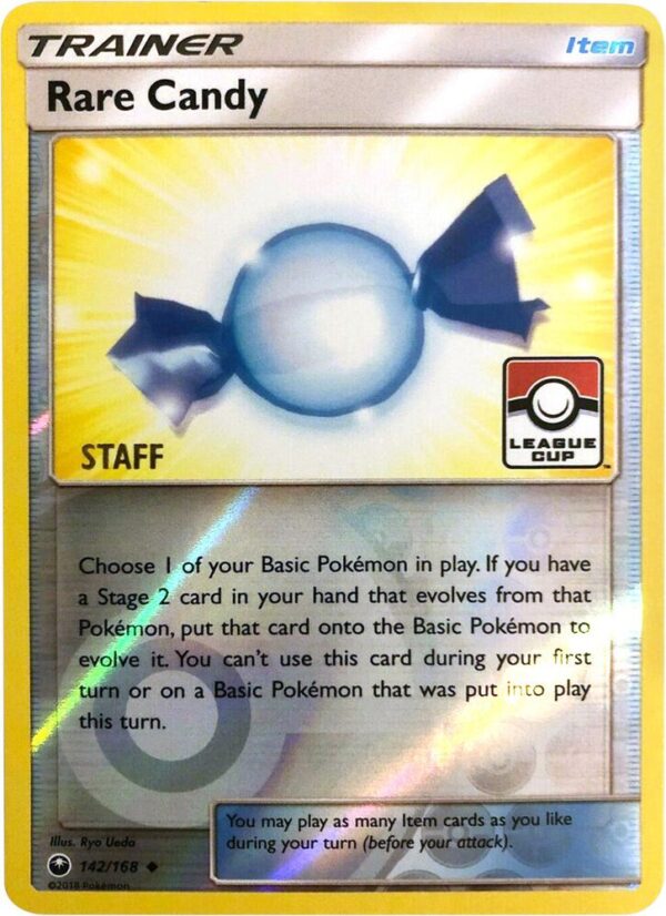 Rare Candy 142/168 (League Cup) [Staff] Reverse Holofoil League & Championship Cards