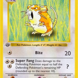 Raticate 040/102 1st Edition Base Set (Shadowless) Raticate 040/102 1st Edition Base Set (Shadowless)