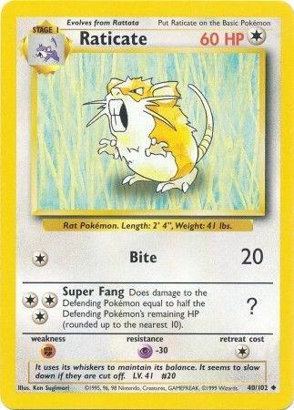 Raticate 040/102 Normal Base Set