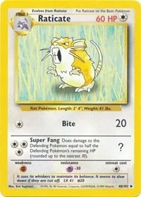 Raticate | 040/102 | Normal | Base Set Raticate | 040/102 | Normal | Base Set