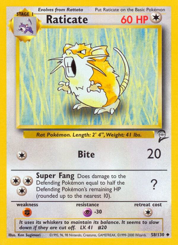 Raticate 058/130 Normal Base Set 2
