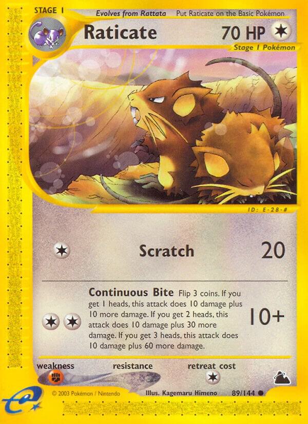 Raticate 089/144 Reverse Holofoil Skyridge