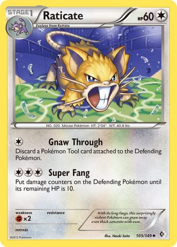 Raticate 105/149 Reverse Holofoil Boundaries Crossed