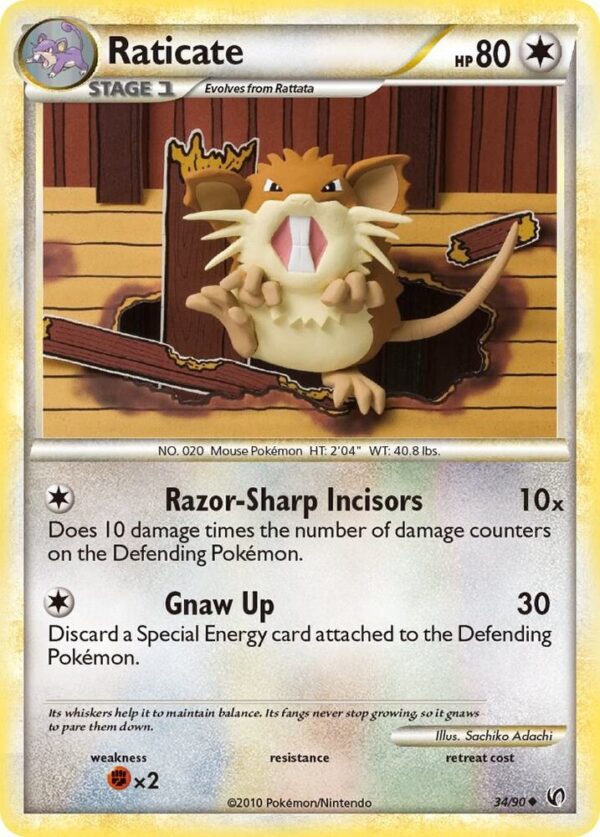 Raticate 34/90 Reverse Holofoil Undaunted Raticate 34/90 Reverse Holofoil Undaunted