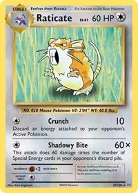 Raticate | 67/108 | Reverse Holofoil | XY - Evolutions Raticate | 67/108 | Reverse Holofoil | XY - Evolutions