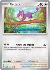 Rattata | 019/165 | Reverse Holofoil | SV: Scarlet & Violet 151 Rattata | 019/165 | Reverse Holofoil | SV: Scarlet & Violet 151