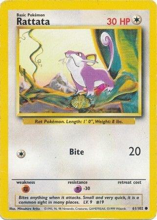 Rattata 061/102 Normal Base Set Rattata 061/102 Normal Base Set