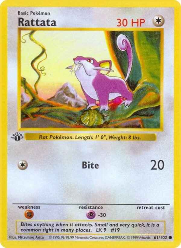 Rattata 061/102 Unlimited Base Set (Shadowless) Rattata 061/102 Unlimited Base Set (Shadowless)