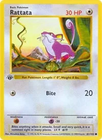 Rattata | 061/102 | 1st Edition | Base Set (Shadowless)