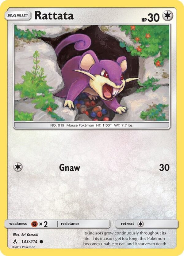 Rattata 143/214 Normal SM – Unbroken Bonds