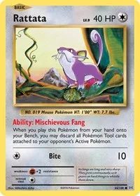 Rattata | 66/108 | Reverse Holofoil | XY - Evolutions