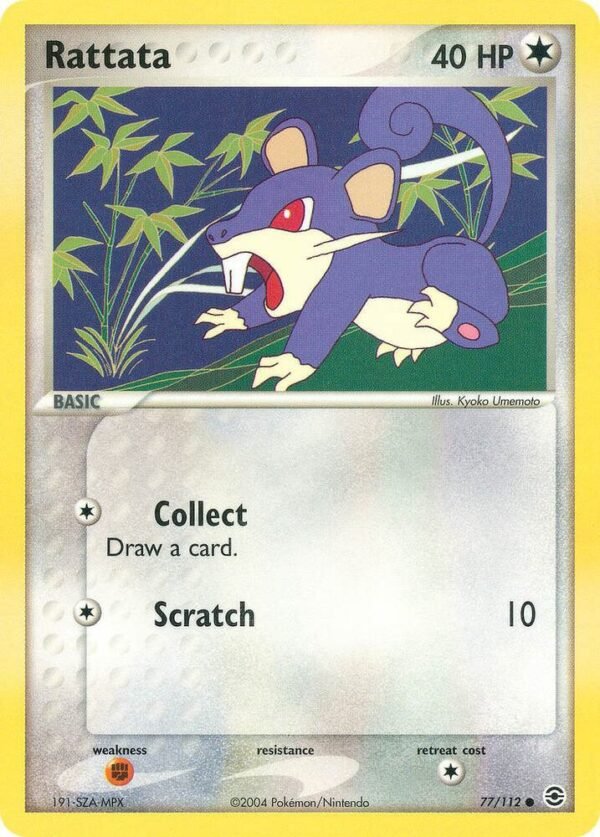 Rattata 77/112 Reverse Holofoil FireRed & LeafGreen Rattata 77/112 Reverse Holofoil FireRed & LeafGreen