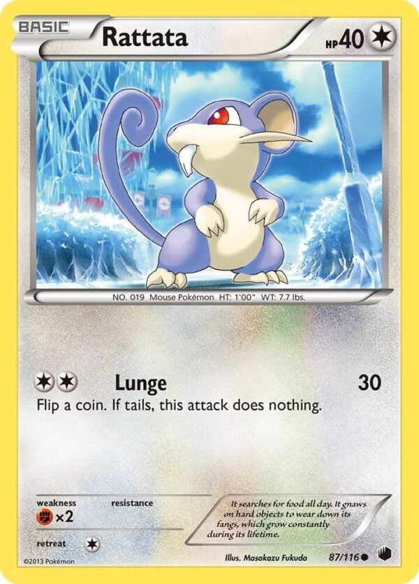 Rattata 87/116 Reverse Holofoil Plasma Freeze Rattata 87/116 Reverse Holofoil Plasma Freeze