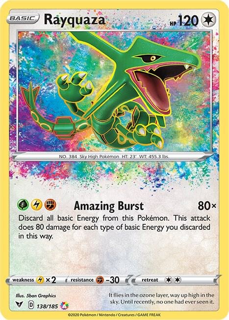 Rayquaza 138/185 Holofoil SWSH04: Vivid Voltage