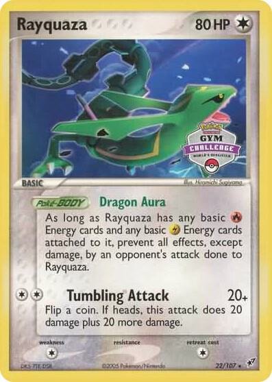 Rayquaza 22/107 (2004-2005 Gym Challenge) 022/107 Normal League & Championship Cards