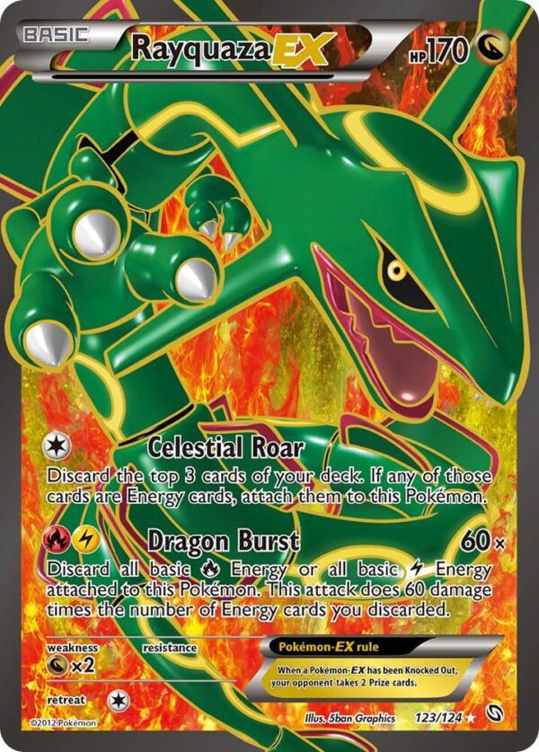 Rayquaza EX (123 Full Art) 123/124 Holofoil Dragons Exalted