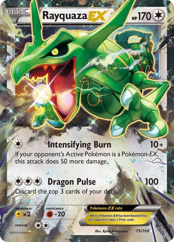 Rayquaza EX (75) 75/108 Holofoil XY – Roaring Skies Rayquaza EX (75) 75/108 Holofoil XY – Roaring Skies