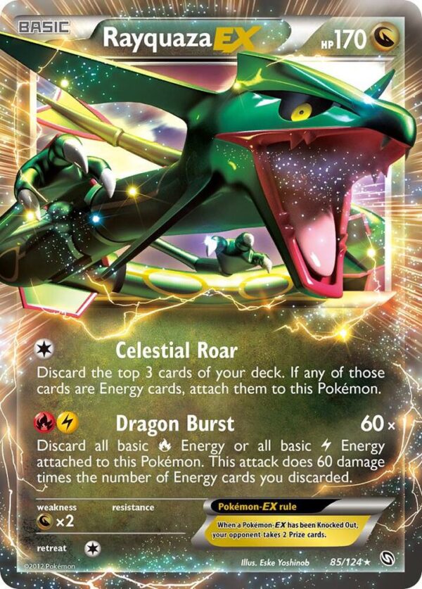 Rayquaza EX 85/124 Holofoil Dragons Exalted