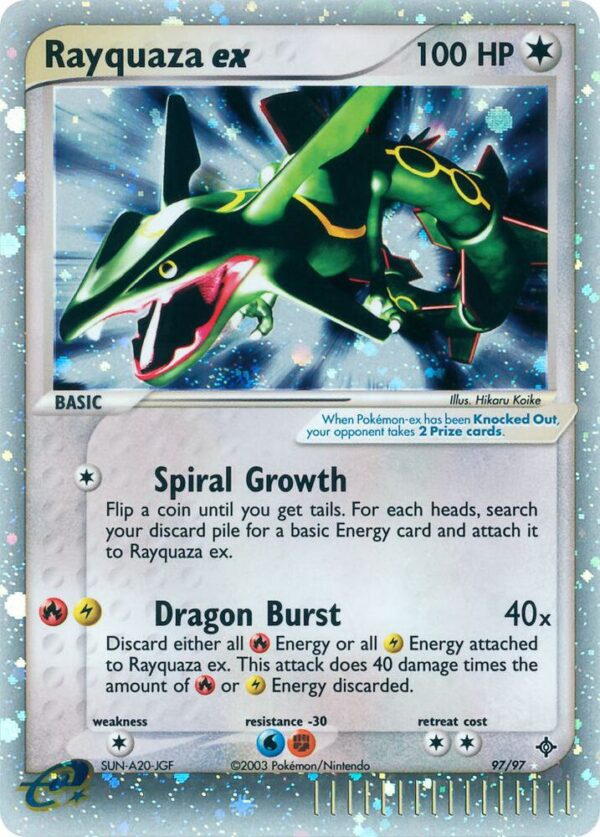 Rayquaza ex 97/97 Holofoil Dragon Rayquaza ex 97/97 Holofoil Dragon
