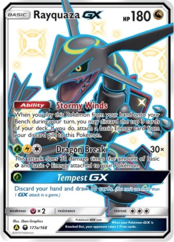 Rayquaza GX 177a/168 Holofoil Alternate Art Promos Rayquaza GX 177a/168 Holofoil Alternate Art Promos