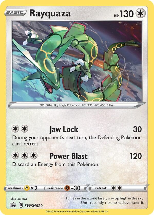 Rayquaza SWSH029 Holofoil SWSH: Sword & Shield Promo Cards