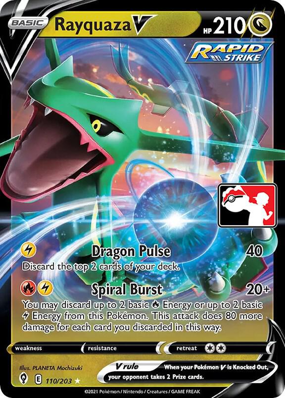 Rayquaza V 110/203 Holofoil Prize Pack Series Cards