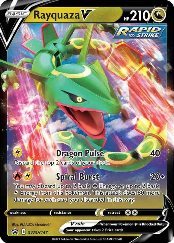 Rayquaza V SWSH147 Holofoil SWSH: Sword & Shield Promo Cards