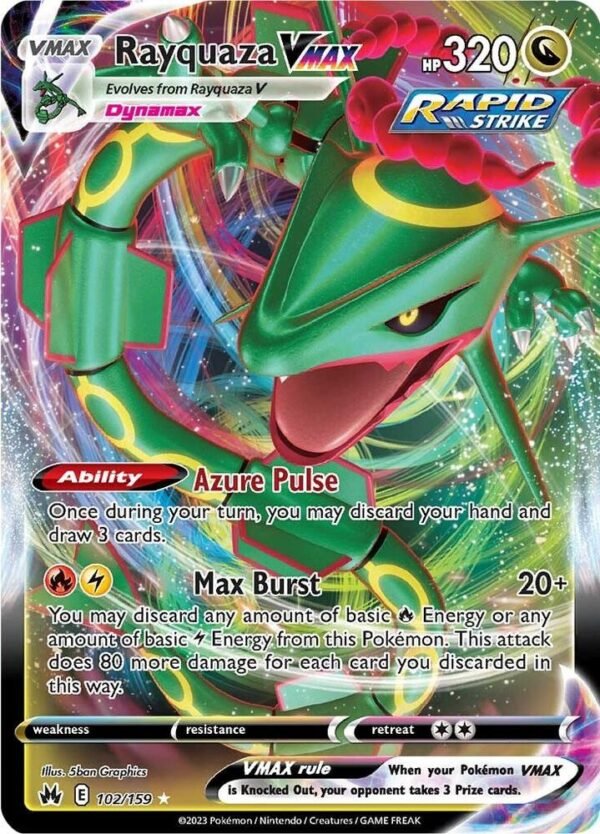 Rayquaza VMAX (102) 102/159 Holofoil Crown Zenith Rayquaza VMAX (102) 102/159 Holofoil Crown Zenith