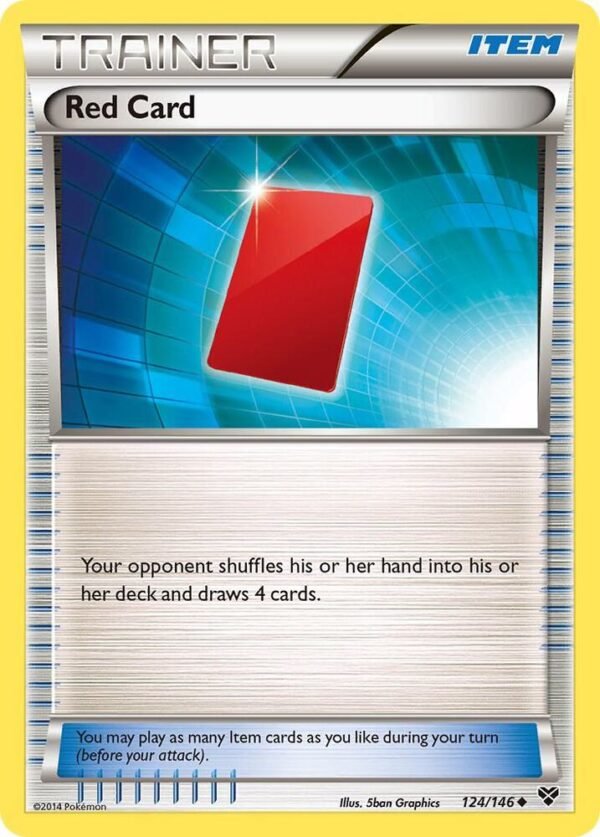Red Card 124/146 Reverse Holofoil XY Base Set