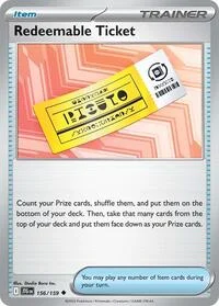 Redeemable Ticket | 156/159 | Reverse Holofoil | SV09: Journey Together