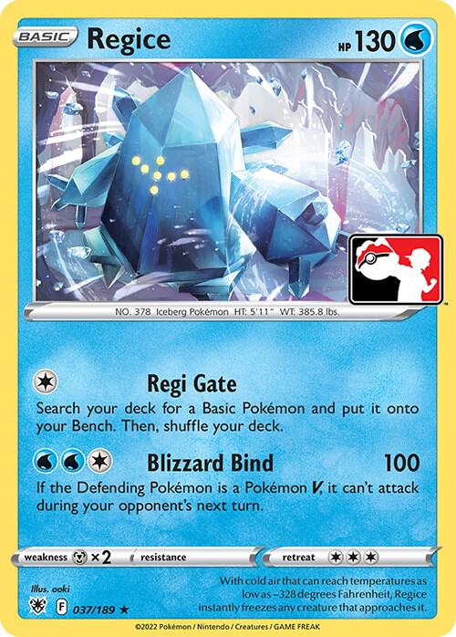 Regice 037/189 Normal Prize Pack Series Cards