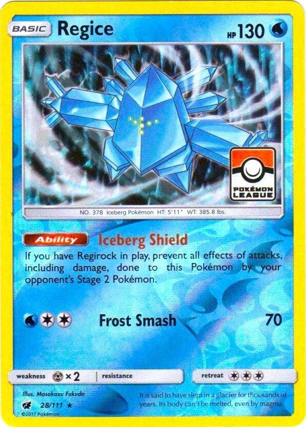 Regice 28/111 (Pokemon League) 028/111 Reverse Holofoil League & Championship Cards