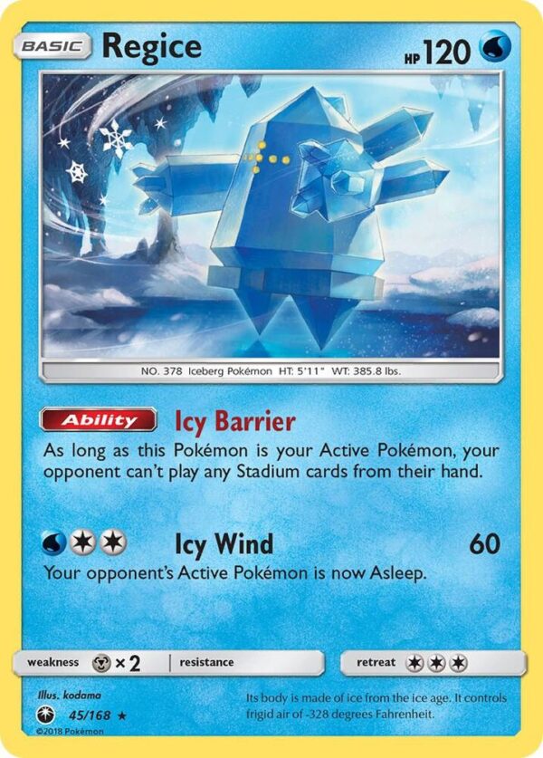 Regice 45/168 Normal SM – Celestial Storm Regice 45/168 Normal SM – Celestial Storm