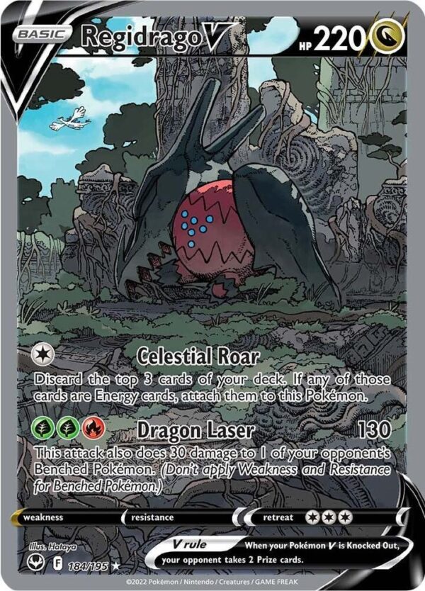Regidrago V (Alternate Full Art) 184/195 Holofoil SWSH12: Silver Tempest
