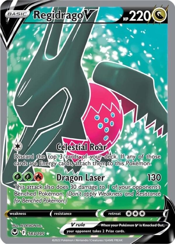 Regidrago V (Full Art) 183/195 Holofoil SWSH12: Silver Tempest Regidrago V (Full Art) 183/195 Holofoil SWSH12: Silver Tempest