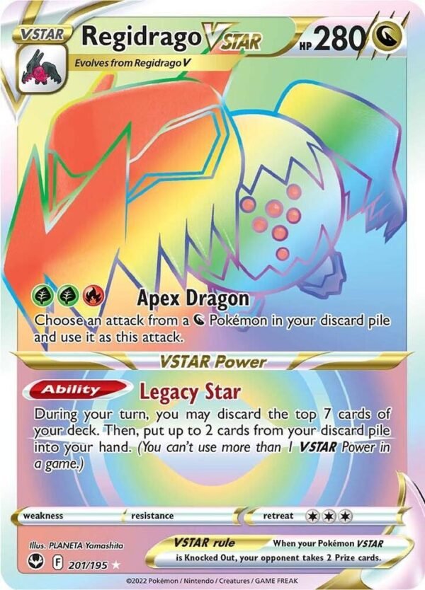 Regidrago VSTAR (Secret) 201/195 Holofoil SWSH12: Silver Tempest Regidrago VSTAR (Secret) 201/195 Holofoil SWSH12: Silver Tempest