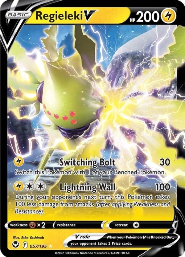 Regieleki V 057/195 Holofoil SWSH12: Silver Tempest