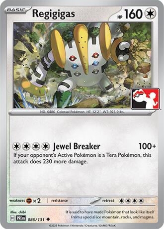 Regigigas 086/131 Normal Prize Pack Series Cards Regigigas 086/131 Normal Prize Pack Series Cards