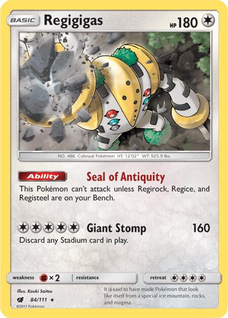 Regigigas 84/111 Holofoil SM – Crimson Invasion