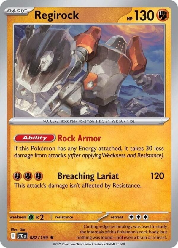 Regirock 082/159 Holofoil SV09: Journey Together Regirock 082/159 Holofoil SV09: Journey Together