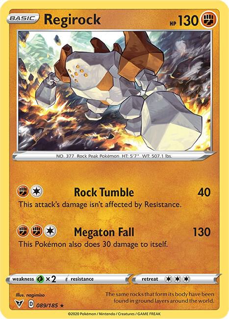 Regirock 089/185 Holofoil SWSH04: Vivid Voltage