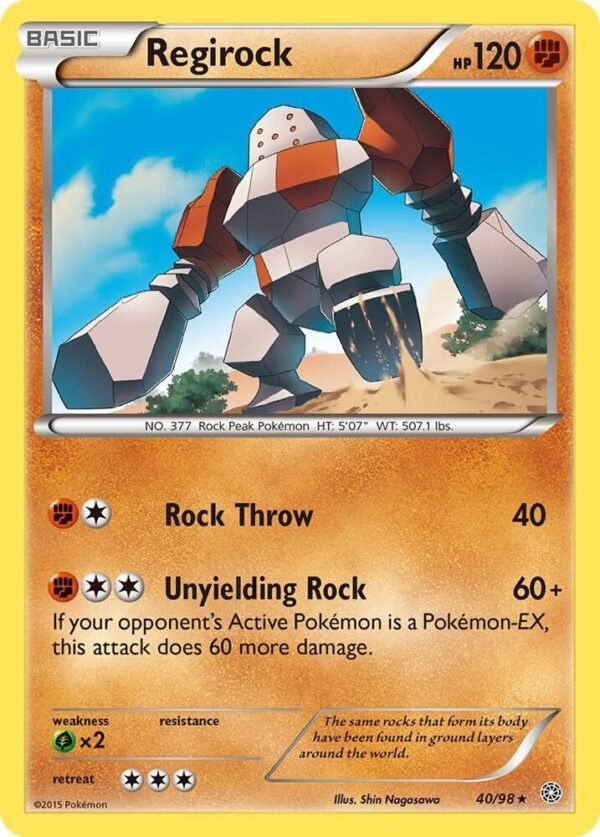 Regirock 40/98 Reverse Holofoil XY – Ancient Origins