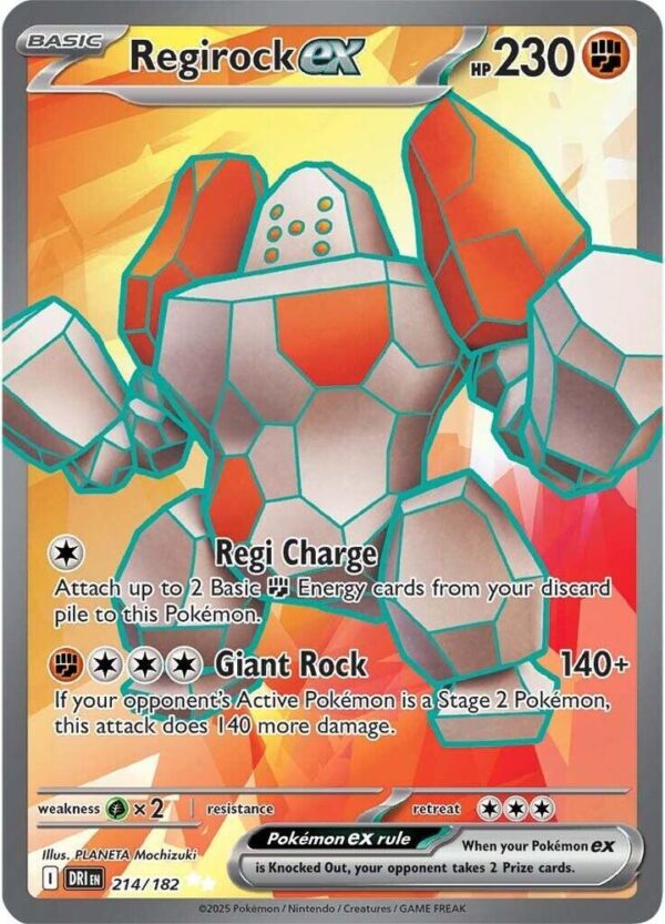 Regirock ex 214/182 Holofoil SV10: Destined Rivals