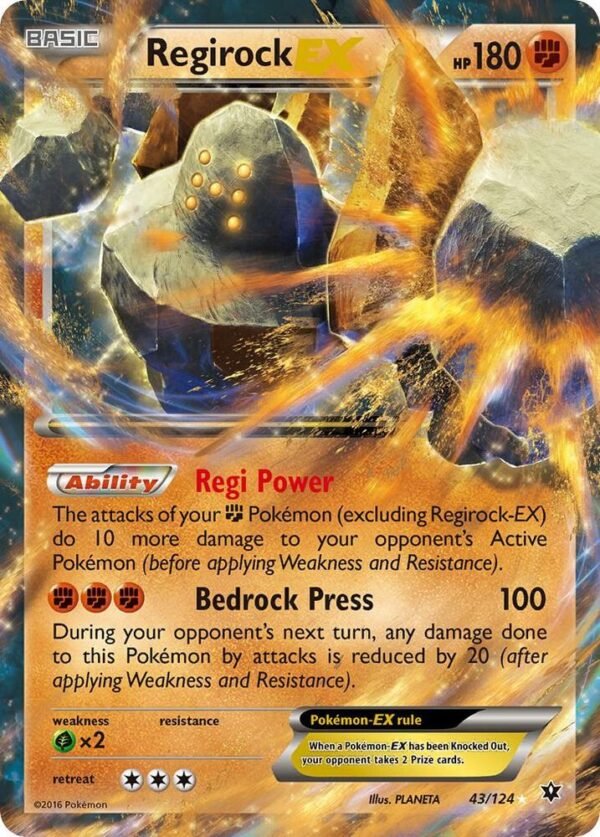 Regirock EX 43/124 Holofoil XY – Fates Collide Regirock EX 43/124 Holofoil XY – Fates Collide