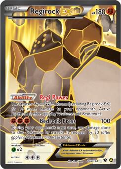 Regirock EX 43a/124 043a/124 Holofoil Alternate Art Promos