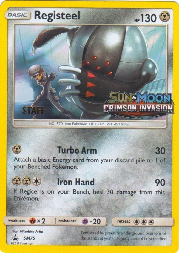 Registeel SM75 (Prerelease) [Staff] Holofoil SM Promos